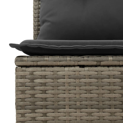 Set Divani da Giardino 7 pz con Cuscini Grigio in Polyrattan | homemem39