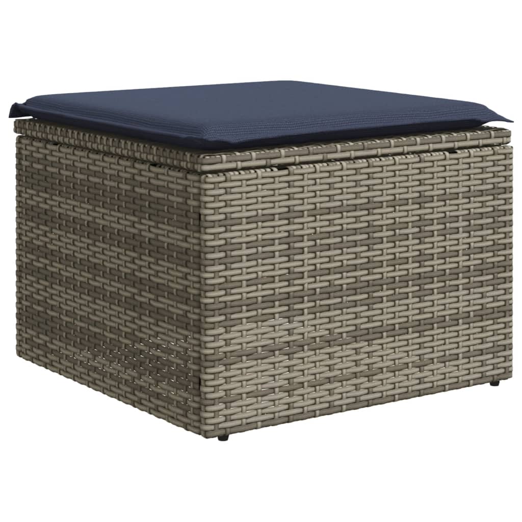 Set Divani da Giardino 8 pz con Cuscini Grigio in Polyrattan | homemem39