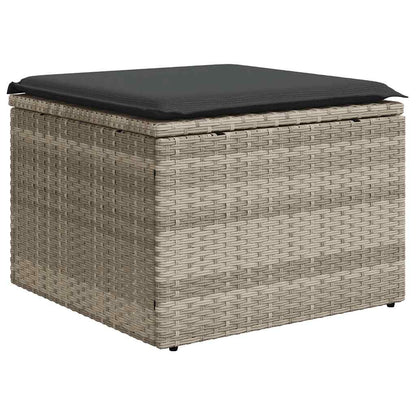 Set Divano da Giardino 8pz con Cuscini Grigio Chiaro Polyrattan | homemem39