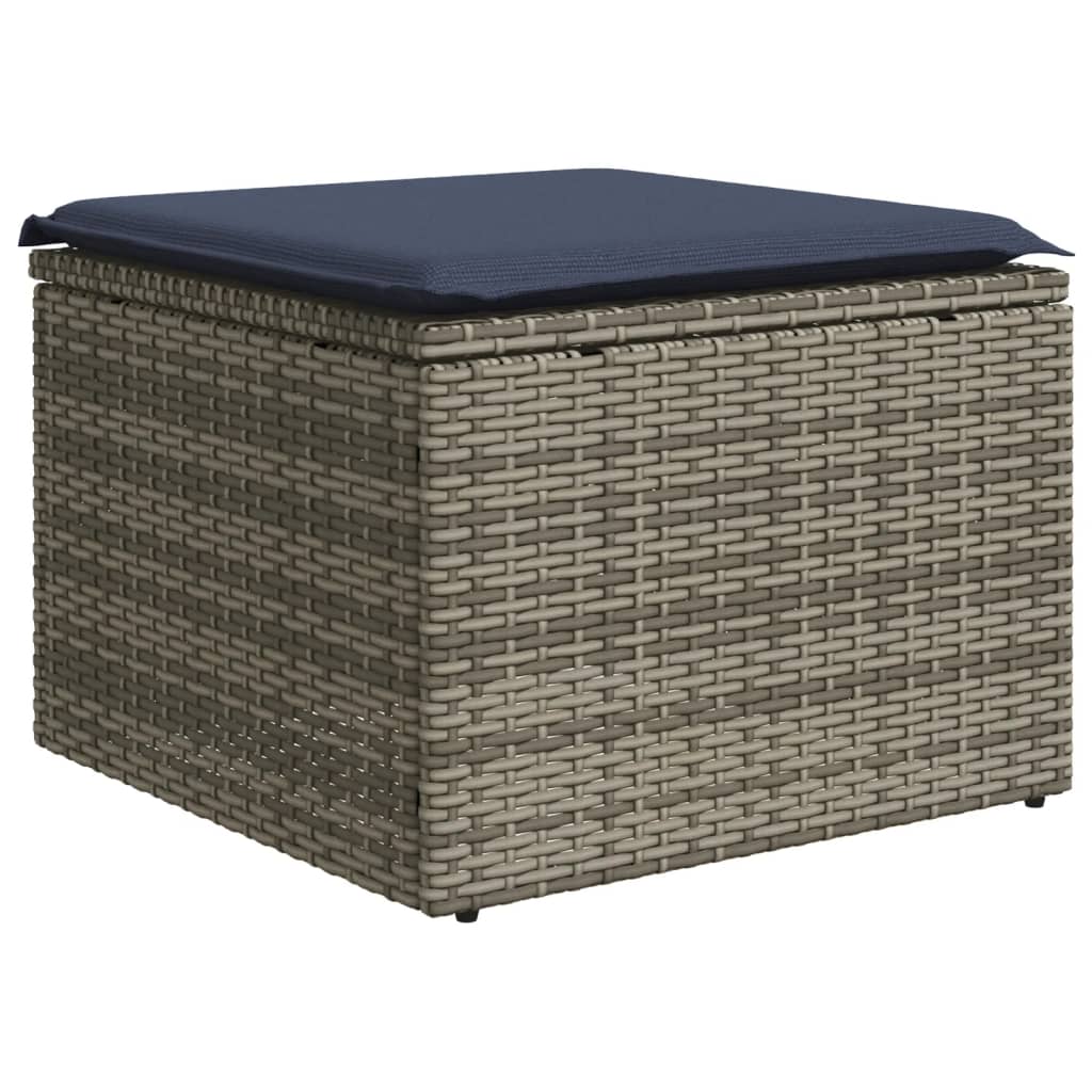 Set Divani da Giardino 6 pz con Cuscini Grigio in Polyrattan | homemem39
