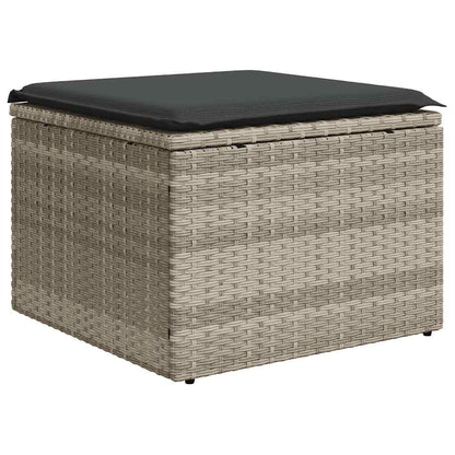 Set Divano da Giardino 6pz con Cuscini Grigio Chiaro Polyrattan | homemem39
