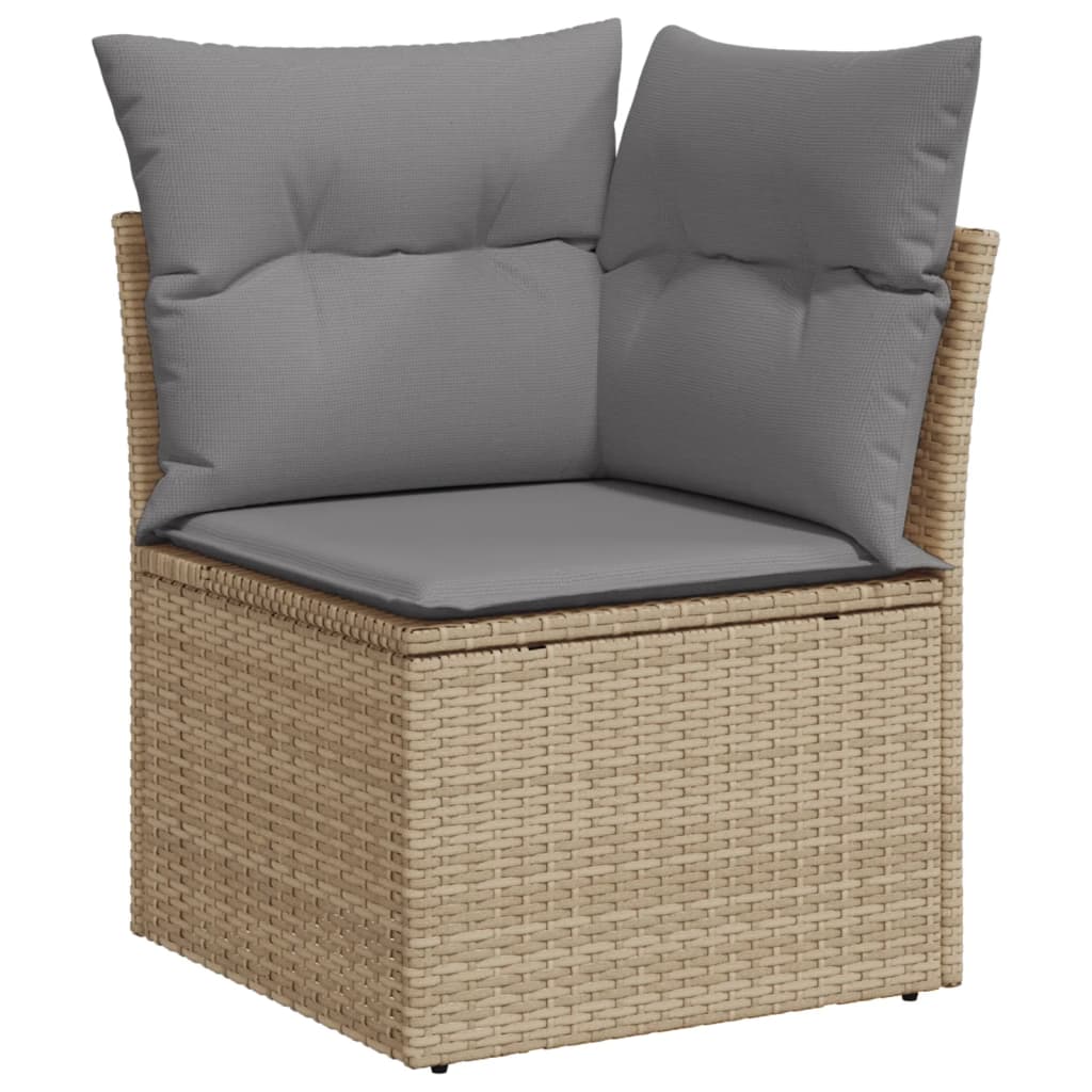 Set Divano da Giardino 8 pz con Cuscini Beige in Polyrattan | homemem39