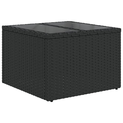 Set Divani da Giardino 9 pz con Cuscini Nero in Polyrattan | homemem39