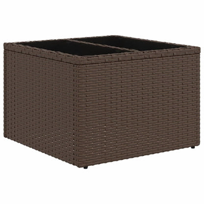 Set Divani da Giardino 10pz con Cuscini in Polyrattan Marrone | homemem39