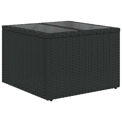 Set Divani da Giardino 11 pz con Cuscini in Polyrattan Nero | homemem39