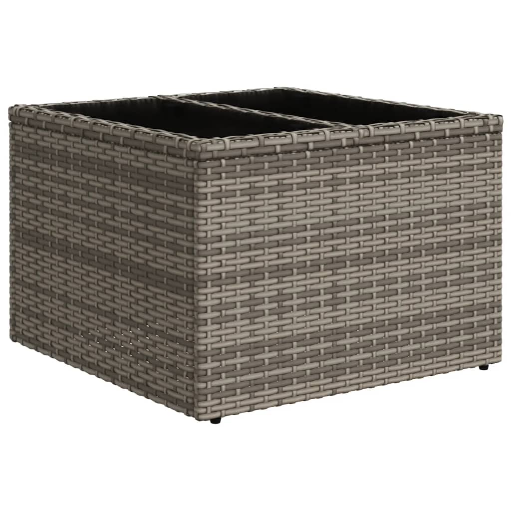 Set Divani da Giardino 7 pz con Cuscini Grigio in Polyrattan | homemem39