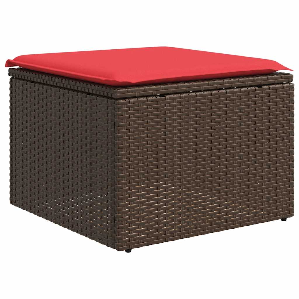 Set Divani da Giardino 4 pz con Cuscini Marrone in Polyrattan | homemem39