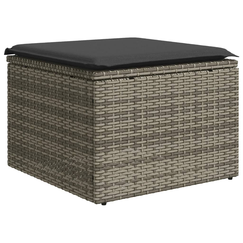 Set Divano da Giardino 5 pz con Cuscini Grigio in Polyrattan | homemem39