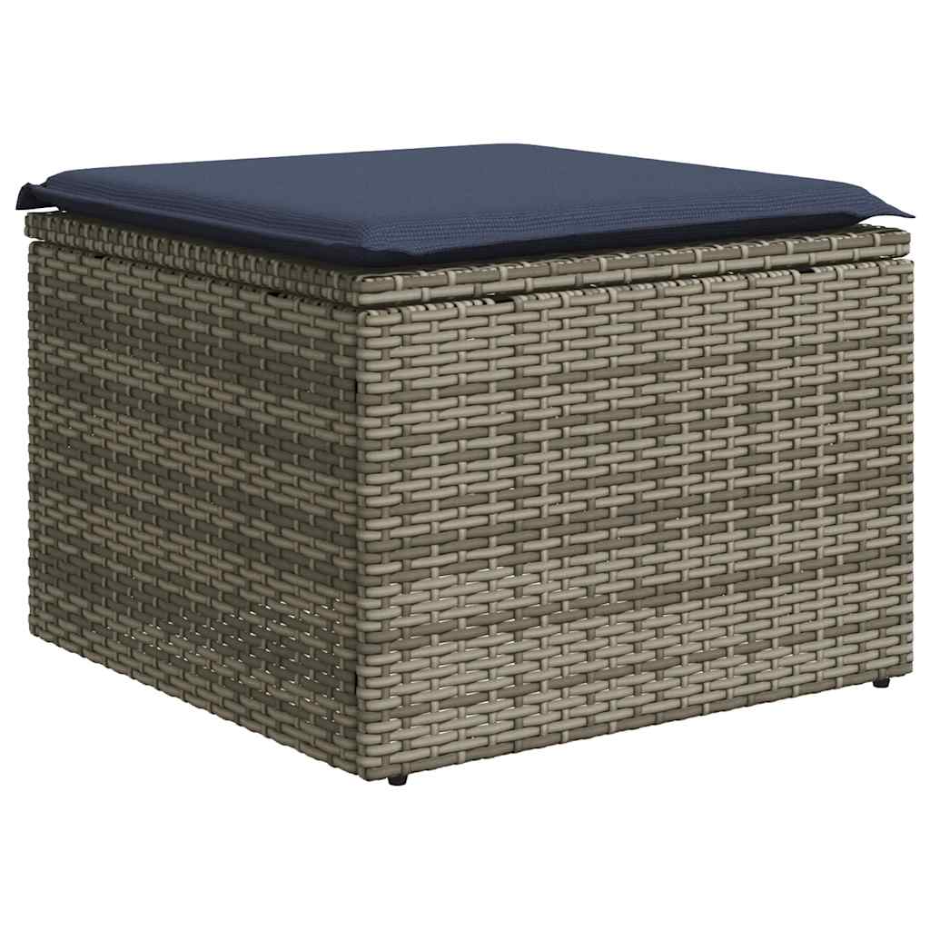 Set Divani da Giardino 6 pz con Cuscini Grigio in Polyrattan | homemem39