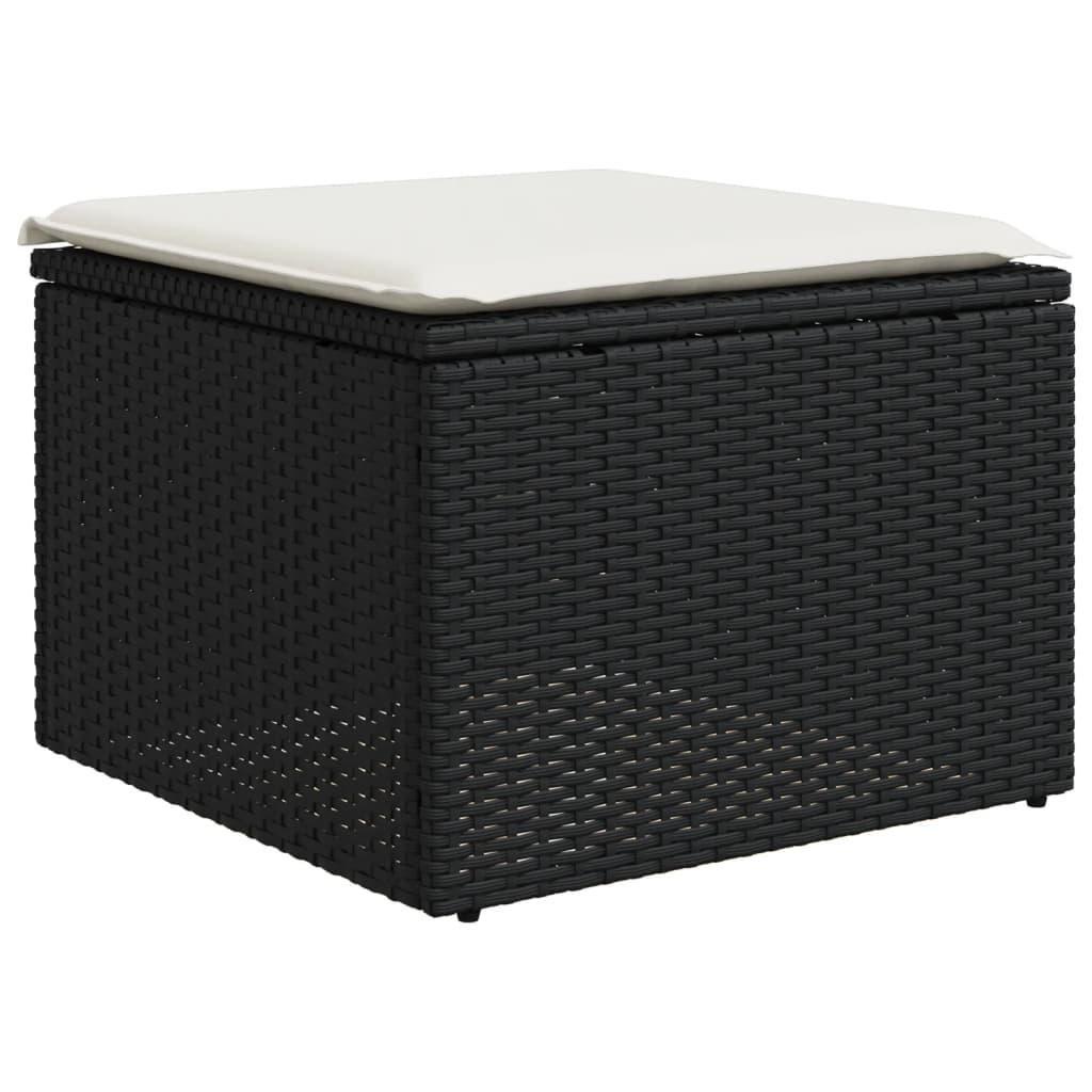 Set Divani da Giardino con Cuscini 7pz Nero Polyrattan - homemem39