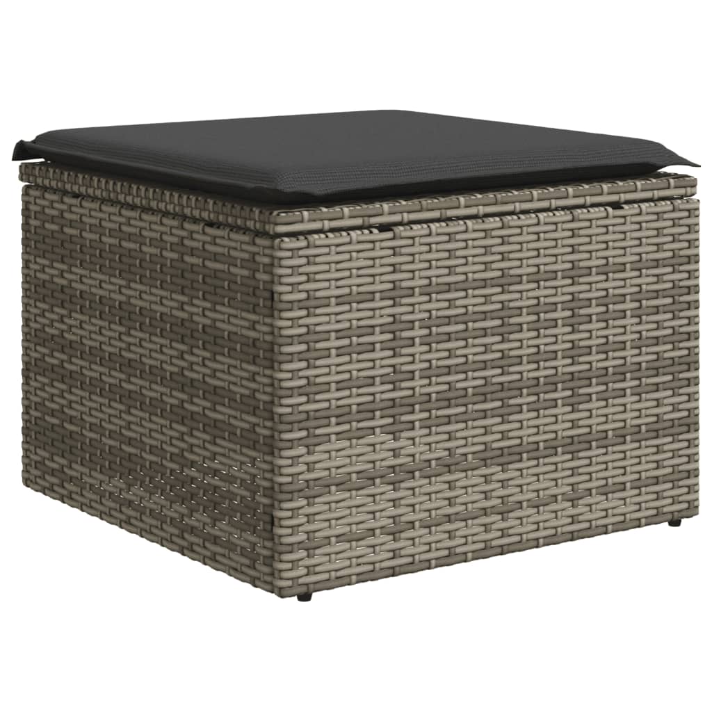 Set Divano da Giardino 8pz con Cuscini Grigio Chiaro Polyrattan - homemem39