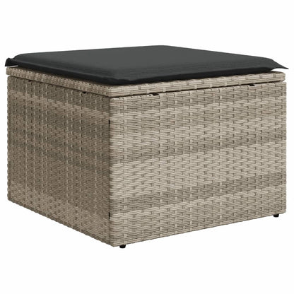 Set Divano da Giardino 6pz con Cuscini Grigio Chiaro Polyrattan - homemem39