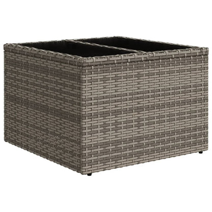 Set Divani da Giardino 11 pz con Cuscini in Polyrattan Grigio - homemem39