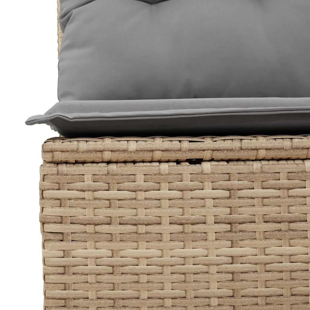 Set Divano da Giardino 10 pz con Cuscini Beige in Polyrattan - homemem39