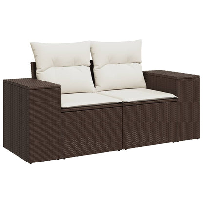 Set Divano da Giardino 6 pz con Cuscini in Polyrattan