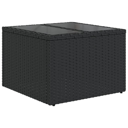 Set Divani da Giardino 12 pz con Cuscini Nero in Polyrattan | homemem39