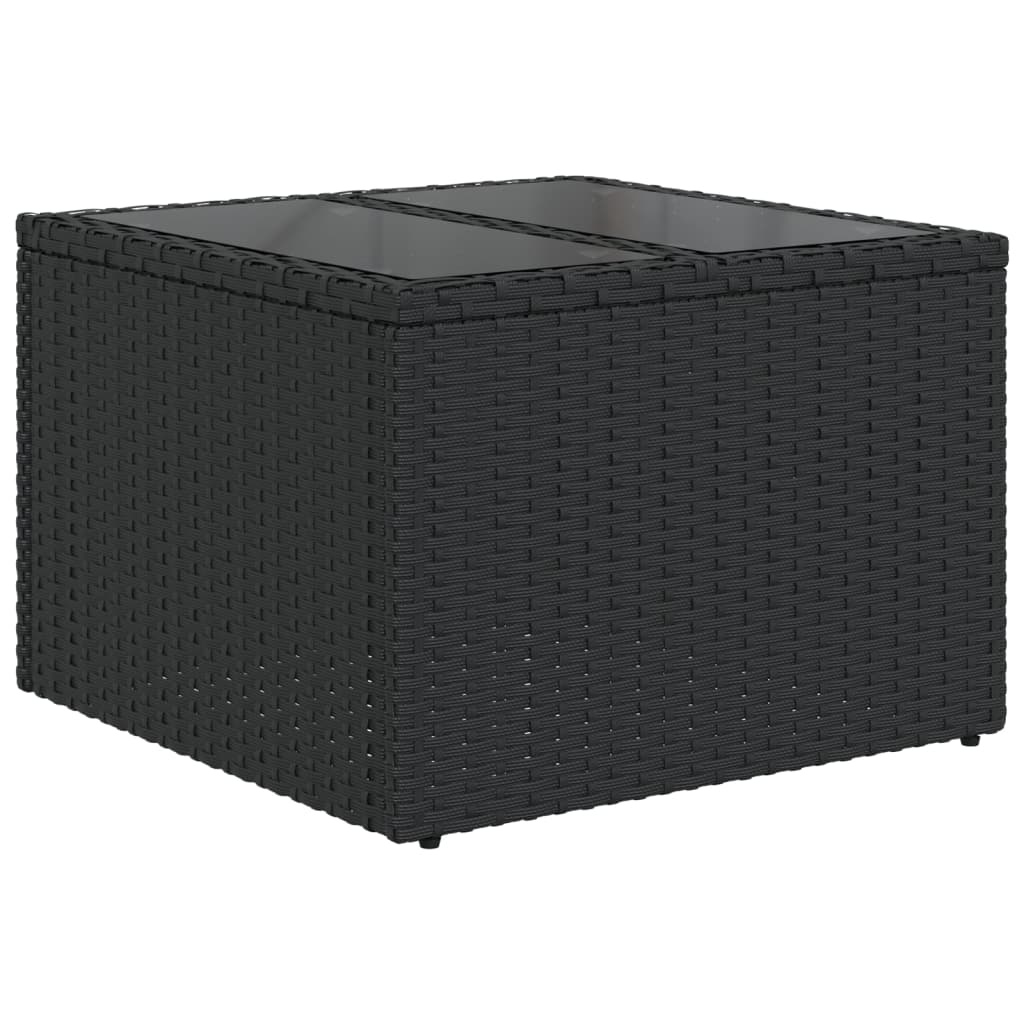 Set Divani da Giardino 9 pz con Cuscini Nero in Polyrattan | homemem39