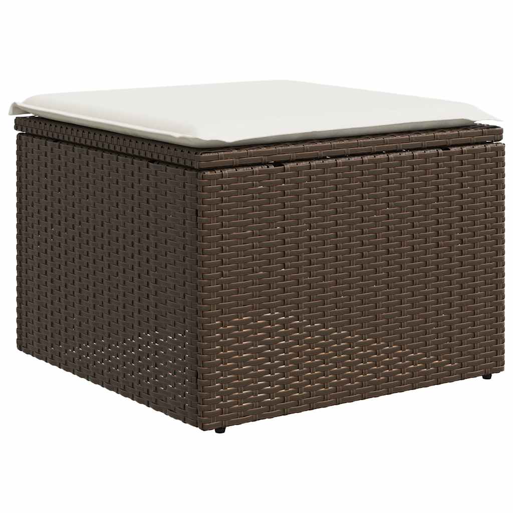 Set Divano da Giardino 6 pz con Cuscini Marrone in Polyrattan | homemem39