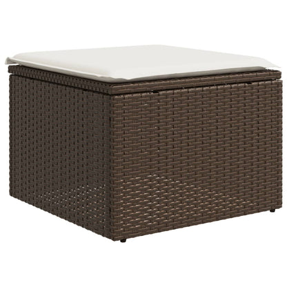 Set Divani da Giardino 7 pz con Cuscini Marrone in Polyrattan | homemem39