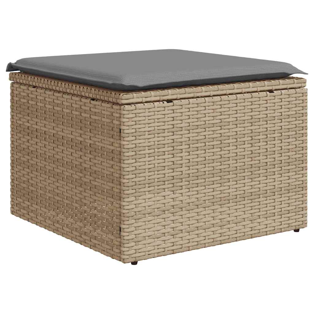 Set Divani da Giardino 7pz con Cuscini Grigio Chiaro Polyrattan | homemem39