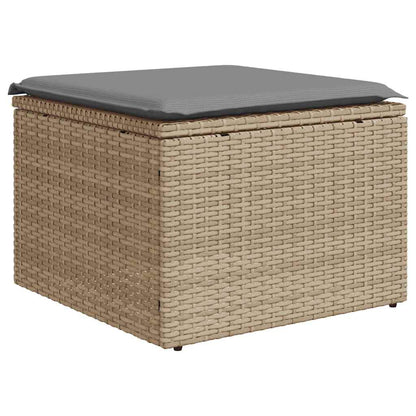 Set Divani da Giardino 7pz con Cuscini Grigio Chiaro Polyrattan | homemem39