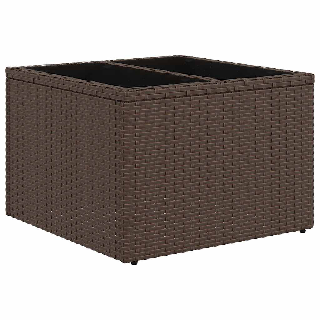 Set Divani da Giardino 11 pz con Cuscini Polyrattan Marrone | homemem39