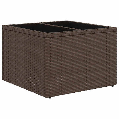 Set Divani da Giardino 11 pz con Cuscini Polyrattan Marrone | homemem39