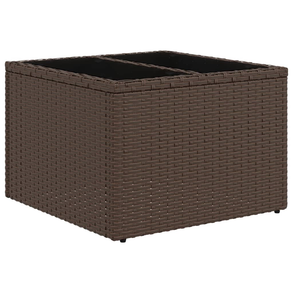 Set Divani da Giardino 11 pz con Cuscini Polyrattan Marrone | homemem39
