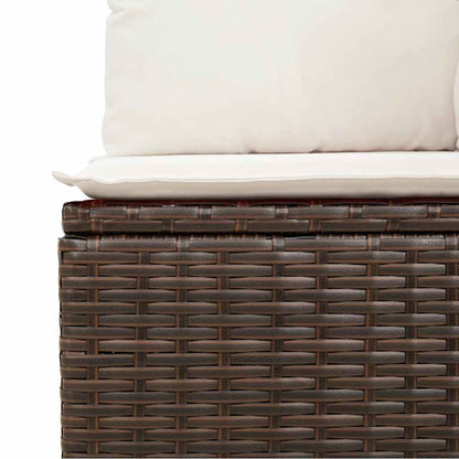 Set Divani da Giardino 9pz con Cuscini Marrone in Polyrattan | homemem39