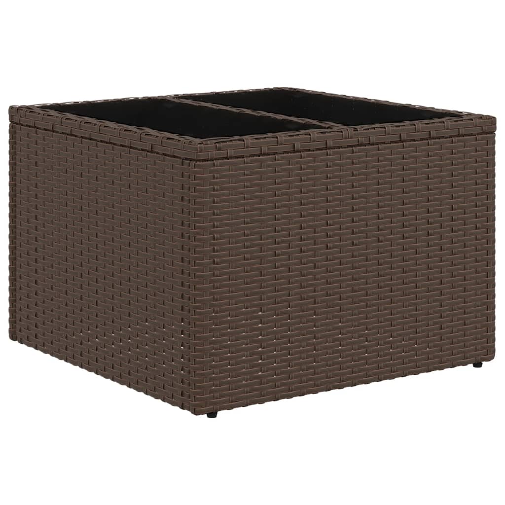Set Divani da Giardino 11 pz con Cuscini Polyrattan Marrone | homemem39