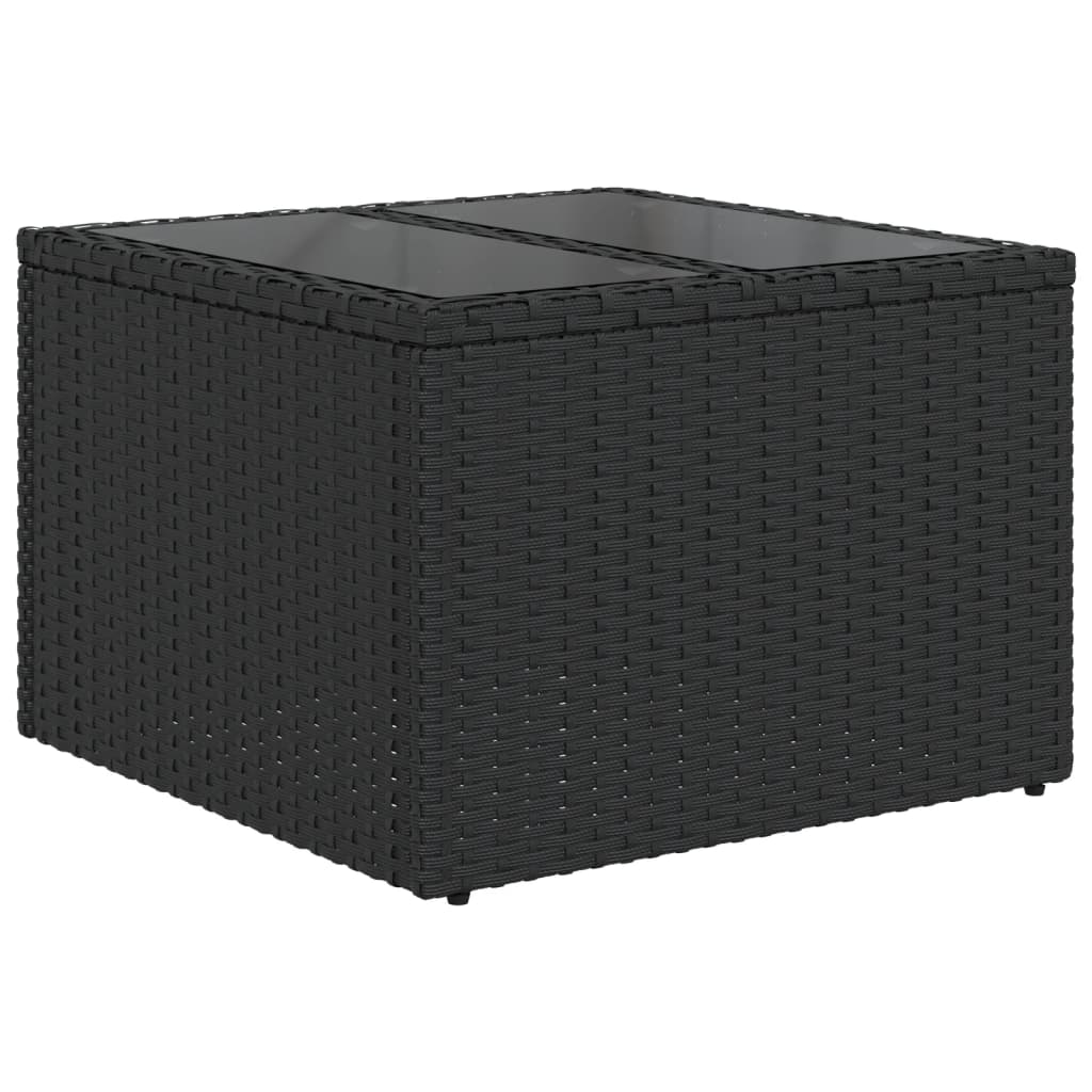 Set Divani da Giardino 12 pz con Cuscini Nero in Polyrattan | homemem39