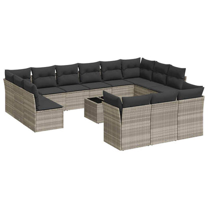 Set Divani da Giardino 14pz con Cuscini in Polyrattan - homemem39