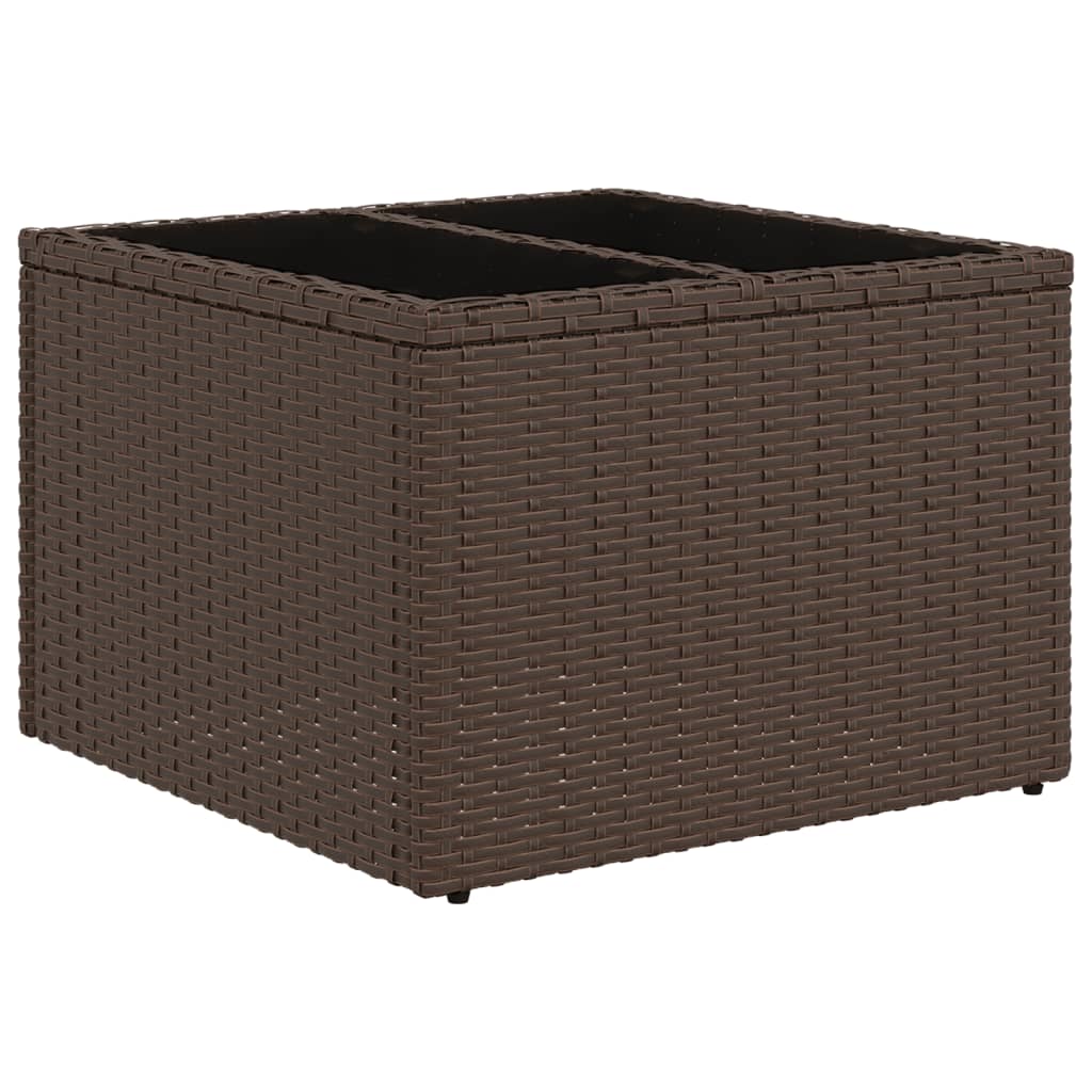 Set Divani da Giardino 14 pz con Cuscini Marrone in Polyrattan | homemem39