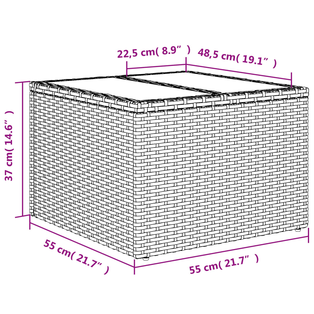 Set Divani da Giardino 14 pz con Cuscini Marrone in Polyrattan | homemem39