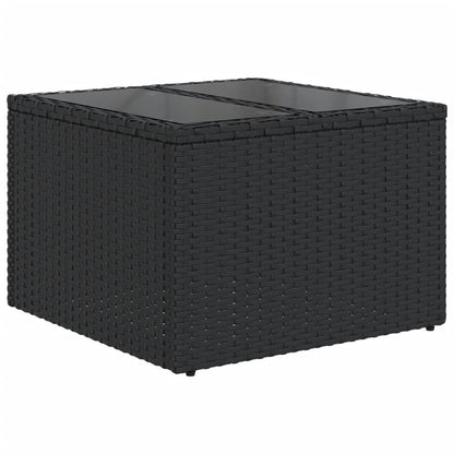 Set Divani da Giardino 14pz con Cuscini in Polyrattan Nero | homemem39