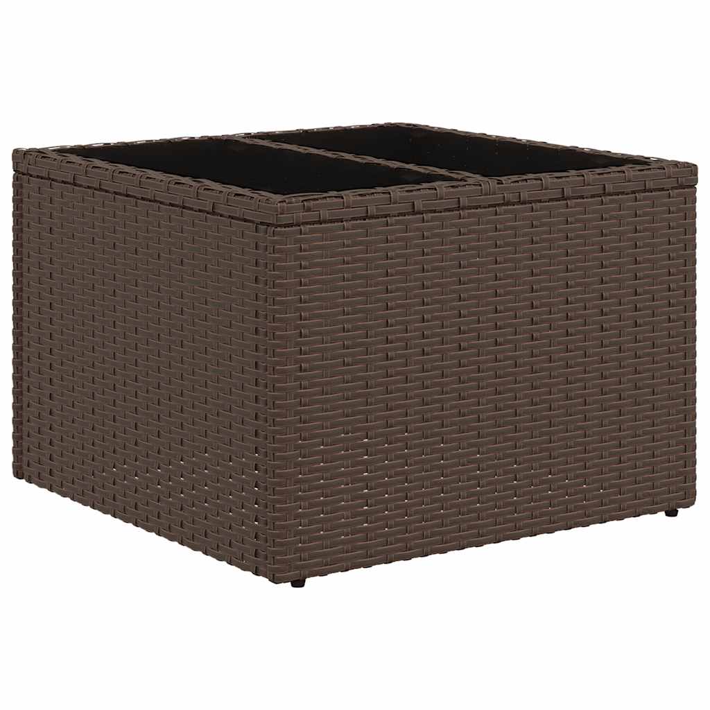 Set Divani da Giardino 10pz con Cuscini in Polyrattan Marrone | homemem39
