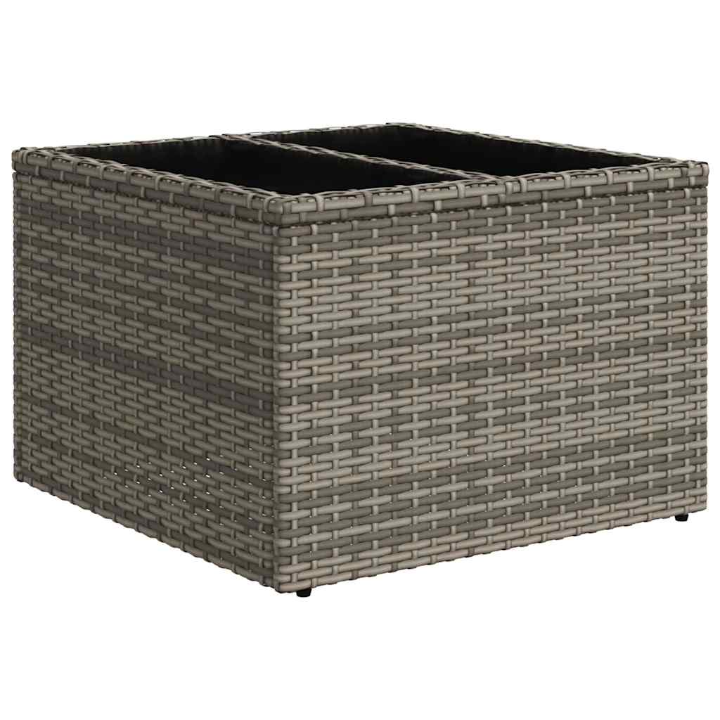 Set Divani da Giardino 10 pz con Cuscini Grigio in Polyrattan | homemem39