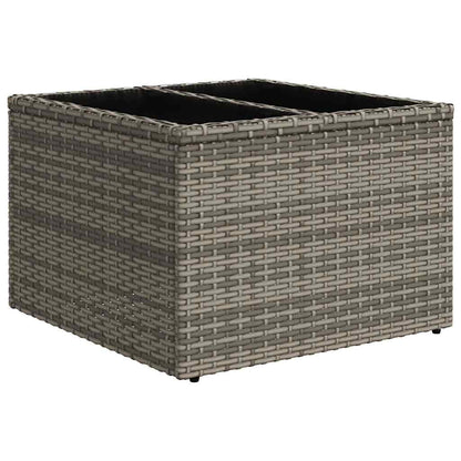Set Divani da Giardino 10 pz con Cuscini Grigio in Polyrattan | homemem39