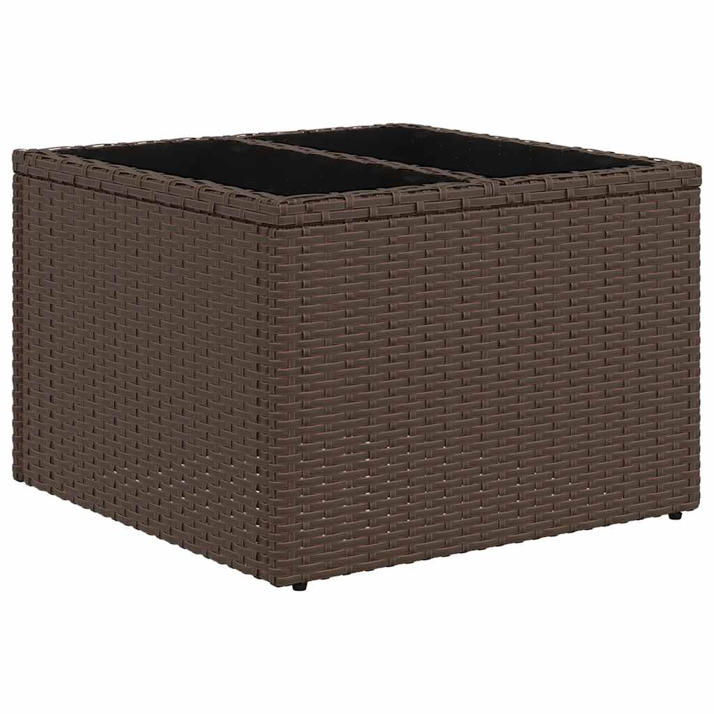 Set Divani da Giardino 10pz con Cuscini in Polyrattan Marrone | homemem39