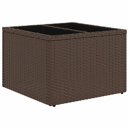 Set Divani da Giardino 10pz con Cuscini in Polyrattan Marrone | homemem39