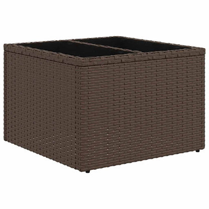 Set Divani da Giardino 11 pz con Cuscini Polyrattan Marrone | homemem39