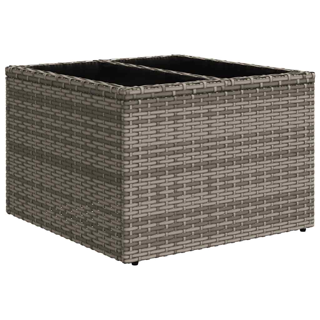 Set Divani da Giardino 11 pz con Cuscini in Polyrattan Grigio | homemem39