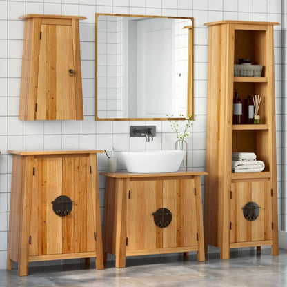 Set Mobili da Bagno 4 pz in Legno Massello di Pino | homemem39