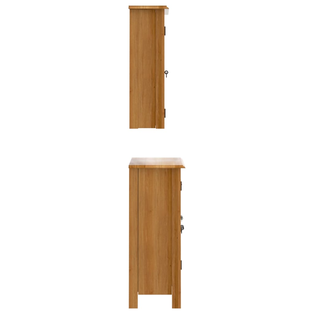 Set Mobili da Bagno 3 pz in Legno Massello di Pino | homemem39