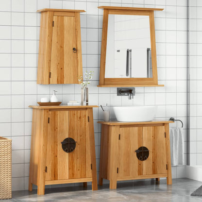 Set Mobili da Bagno 3 pz in Legno Massello di Pino | homemem39