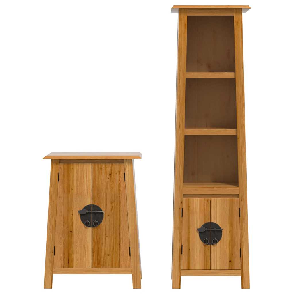 Set Mobili da Bagno 2 pz in Legno Massello di Pino | homemem39