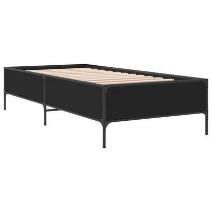 Giroletto Nero 100x200 cm in Legno Multistrato e Metallo | homemem39