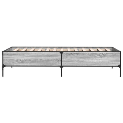 Giroletto Grigio Sonoma 100x200 cm Legno Multistrato e Metallo | homemem39