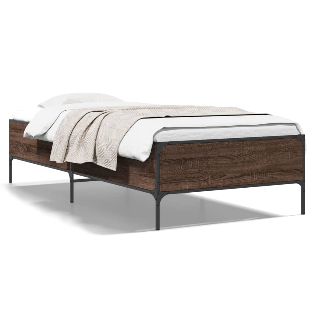 Giroletto Rovere Marrone 100x200 cm Legno Multistrato e Metallo | homemem39