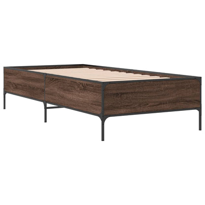 Giroletto Rovere Marrone 100x200 cm Legno Multistrato e Metallo | homemem39
